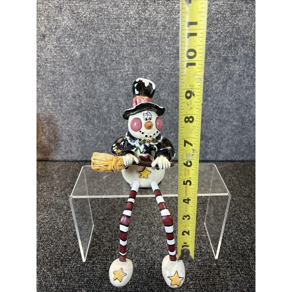 Vtg~Blue Sky Clayworks~Ceramic Sitting Snowman~10" - Picture 8 of 8
